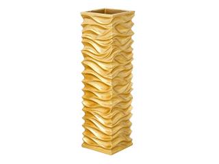 Kvetináč CUBICON GOLD 100 (Dizajnový vysoký kvetináč na kvety zlatý 100cm.)