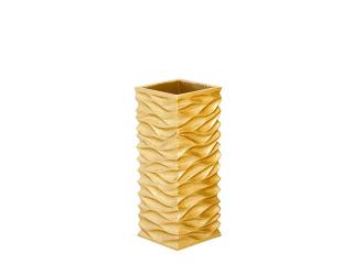 Kvetináč CUBICON GOLD 70 (Dizajnový vysoký kvetináč na kvety zlatý 70cm.)