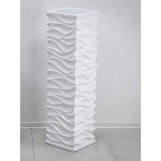Kvetináč CUBICON WHITE 100 (Dizajnový vysoký kvetináč na kvety biely 100cm.)