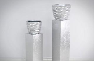 Kvetináč DENICA SILVER 33 (Dizajnový kvetináč na kvety 33cm.)