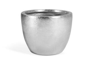 Kvetináč SATINE SILVER 31 (Dizajnový vysoký kvetináč na kvety 31cm.)