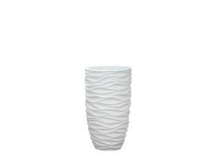 Kvetináč WAVES WHITE 60 (Dizajnový vysoký kvetináč na kvety biely 60cm.)