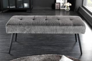 Lavica Bouty Cord Gray (Dlhá lavica na sedenie šedá tmavá 100cm.)