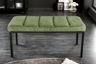 Lavica Butique Green (Dizajn dlhá lavica zelená 80cm.)