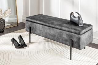 Lavica Loft Gray (Veľká lavica s úložným priestorom 100cm.)