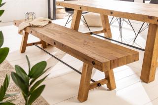 Lavica PIRIN DARK (Dizajnová lavica z borovicového dreva 165cm.)