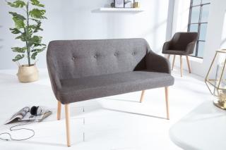Lavica SCANDINAVIA DARK GRAY (Dizajn lavica na sedenie v škandinávskom štýle tmavo šedá 116cm.)