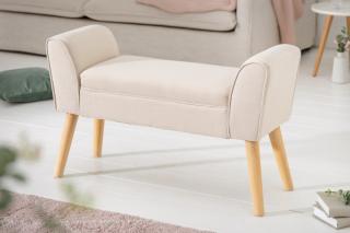 Lavica SCARLLET BEIGE (Dizajnová lavica na sedenie béžová 90cm.)