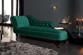 Leňoška CHESTERFIELD SMARAGD (Leňoška v štýle Chesterfield smaragdová.)