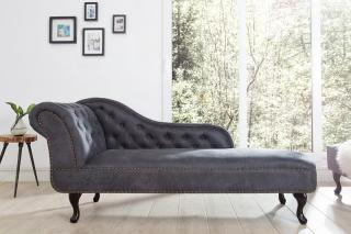 Leňoška CREATING GREY (Leňoška v štýle Chesterfield vintage šedá.)