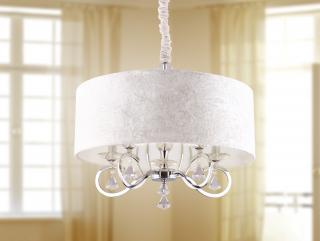 Luster AMSTERDAM (Dizajnový luster s tienidlom biely 60cm.)