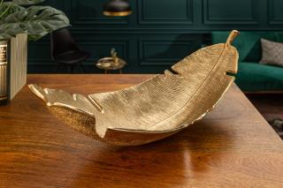 Miska LEAFEST GOLD (Dizajnová miska zlatá 62cm.)