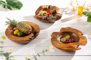 Miska NATUR WOOD 40 (Dizajnová veľká miska z masívneho dreva 40cm.)