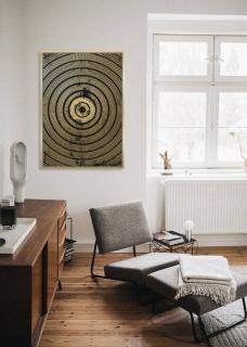Obraz GOLDCIRCLES (Dizajn farebný obraz na stenu 142x102cm.)