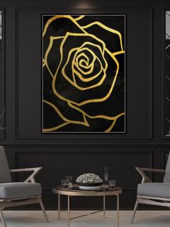 Obraz GOLDEN ROSE (Dizajn farebný obraz na stenu 82x122cm.)