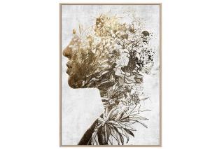 Obraz WOMAN NATURE GOLD (Dizajnový obraz na stenu v ráme 142x102cm.)