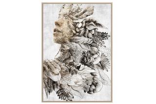 Obraz WOMAN NATURE GOLD II (Dizajnový obraz na stenu v ráme 142x102cm.)