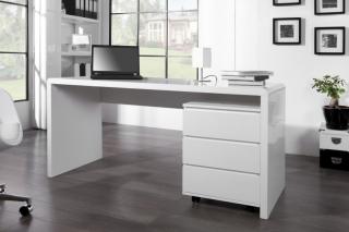 Písací stôl FAST TRADE 160 (Elegantný písací stolík biely 160cm.)