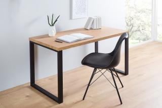 Písací stolík DESK OAK 120 (Pracovný stolík pre notebook dub/čierna 120cm.)