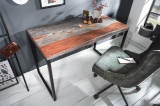 Písací stolík FIRRE  (Pracovný stolík z masívu a kovu 118cm.)