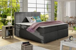 Posteľ ALICE GRAY 180 (Moderná boxspring posteľ šedá 180x200cm.)