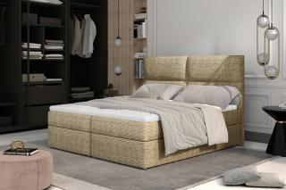 Posteľ AMBER BEIGE 180 (Moderná boxspring posteľ béžová 180x200cm.)