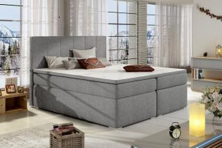 Posteľ BOLERO LIGHT GRAY 180 (Moderná boxspring posteľ svetlošedá 180x200cm.)