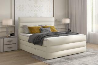 Posteľ CANDE CREME 180 (Dizajnová boxspring posteľ krémová 180x200cm.)