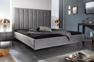 Posteľ COSMO SILVER 160 (Moderná posteľ čalúnená strieborná sivá 160x200cm.)
