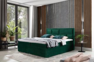Posteľ MERON SMARAGD 180 (Moderná boxspring posteľ smaragdová 180x200cm.)