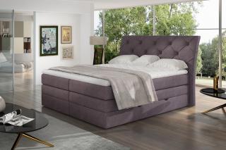 Posteľ MIRABEL LILA 180 (Dizajnová boxspring posteľ lila 180x200cm.)