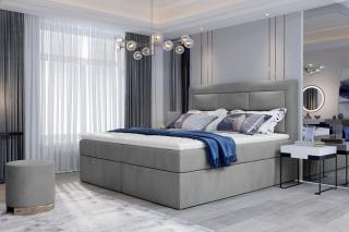 Posteľ VIVRE GRAY 180 (Moderná boxspring posteľ šedá 180x200cm.)