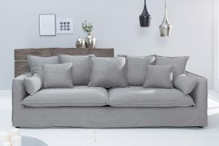 Sedačka CLOUD LIGHT GREY (Dizajnová sedačka s vankúšmi sivá 215cm.)