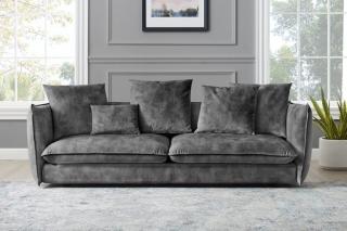 Sedačka COCONA GREY (Dizajn veľká sedačka s vankúšmi šedá 225cm.)