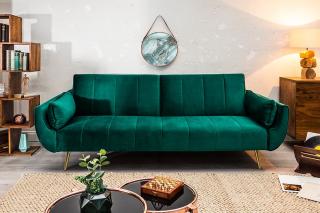 Sedačka DIVANI GREEN II (Rozkladacia sedačka smaragdovo zelená 215cm.)
