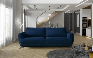 Sedačka Megis Royal Blue (Dizajnová rozkladacia sedačka v tmavomodrej farbe 250cm.)