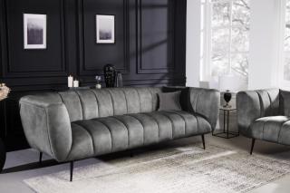 Sedačka NOBLESSA BLACK (Moderná sedačka čierno šedá 225cm.)