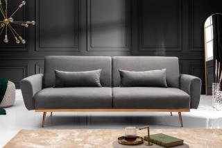 Sedačka ZANZIBAR GRAY (Luxusná rozkladacia sedačka šedá.)