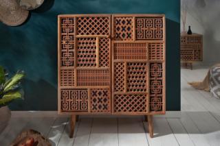 Skrinka MARRAKESCH (Dizajnová skrinka z masívneho dreva 100cm.)