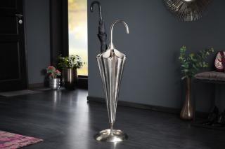 Stojan na dáždniky UMBRELLA SILVER (Dizajnový kovový stojan na dáždniky 91cm.)