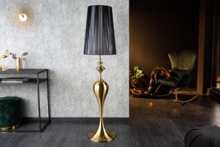 Stojanová lampa BAROCA GOLD (Stojanová lampa čierna / zlatá 160cm.)