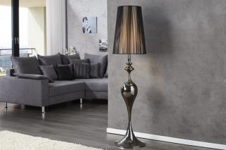 Stojanová lampa BAROCA SMOKE (Stojanová lampa čierna / dymová 160cm.)