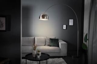 Stojanová lampa BIG BOW (Oblúková stojanová lampa v matnom prevedení.)