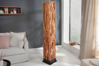 Stojanová lampa BUSH II (Dizajnová luxusná lampa z teakového dreva 175cm.)
