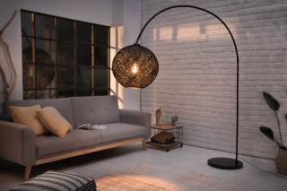 Stojanová lampa COCOON BLACK STAND (Dizajnová stojanová lampa čierna 205cm.)