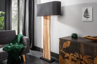 Stojanová lampa ORGANIC II (Dizajnová stojanová lampa s drevom.)