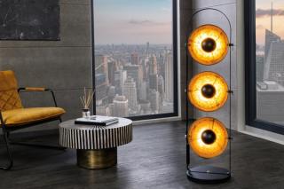 Stojanová lampa STUDIO GOLD (Dizajnová stojanová troj lampa 130cm.)