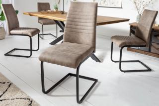 Stolička Alize Taupe Black (Moderná jedálenská stolička taupe šedá s čiernou konštrukciou.)