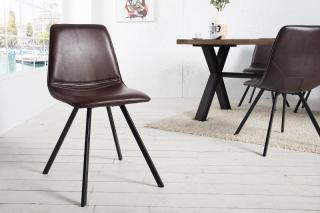 Stolička AMBER RETRO BROWN (Jedálenská retro stolička hnedá.)