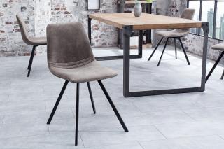 Stolička AMBER RETRO GRAY (Jedálenská retro stolička tmavo šedá.)